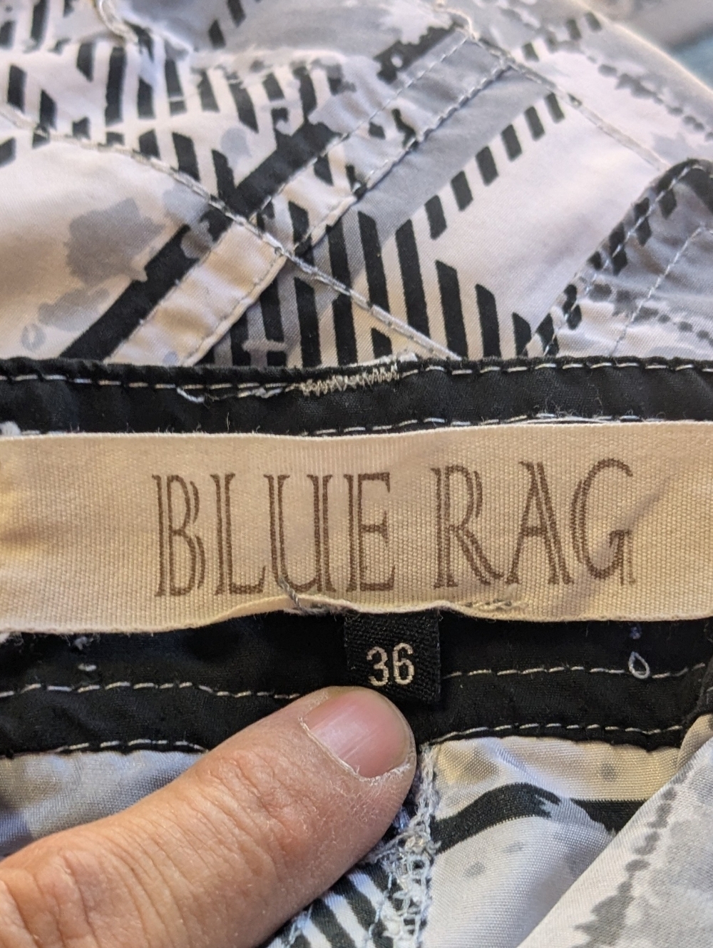 Men's Blue Rag Shorts - Picture 4 of 4